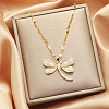 Alloy Crystal Rhinestone Pendant Necklaces for Women WGDF473-14-1