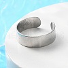 Non-Tarnish 304 Stainless Steel Cuff Rings X-STAS-T045-22A-P-5