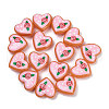 Handmade Heart Lampwork Beads Strands LAMP-P069-04B-08-1