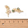 Brass Micro Pave Cubic Zirconia Pendants KK-C062-007G-3