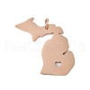 Ion Plating(IP) 304 Stainless Steel Pendants STAS-T038-84RG-1