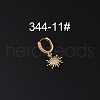 Brass Micro Pave Clear Cubic Zirconia Hoop Cartilage Earrings WG1A959-11-1