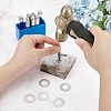 AHADERMAKER 100Pcs Aluminum Linking Rings FIND-WR0001-50-4