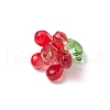 Brass Glass Flowers Pendants PALLOY-MZ00630-05-4