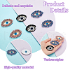 AHADERMAKER 6pcs 3 style Evil Eye Non-woven Fabrics Cloth Sew on Appliques PATC-GA0001-19-4