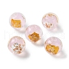 Handmade Gold & Silver Foil Lampwork Beads GLAA-G107-07A-12-2