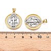 Brass Micro Pave Cubic Zirconia Pendants KK-T070-26G-3