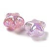 UV Plating Transparent Rainbow Iridescent Acrylic Beads TACR-R001-07A-2
