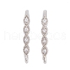 Rack Plating Brass Cubic Zirconia Earring Hooks KK-S374-05P-03-1