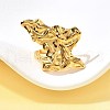 304 Stainless Steel Open Cuff Ring for Women RJEW-A053-06G-03-2