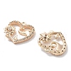 Brass Micro Pave Clear Cubic Zirconia Pendants KK-M102-34G-2