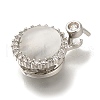 Brass Micro Pave Cubic Zirconia Pendants KK-B122-03D-P-2