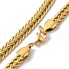 Ion Plating(IP) 304 Stainless Steel Snake Chain Necklaces NJEW-Q337-03A-G-2
