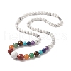 Natural & Synthetic Mixed Gemstone Graduated Beaded Necklace for Women NJEW-JN04187-1
