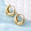 Rack Plating Brass Thick Hoop Earrings for Men Women EJEW-F288-06G-1