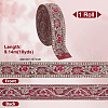 Sparkle Polyester Flower Embroidery Ribbons SRIB-WH0011-266A-2