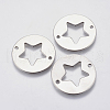 Tarnish Resistant 201 Stainless Steel Pentacle Links connectors STAS-I097-018P-1