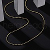 Rack Plating Brass Ball Chain Necklaces for Women NJEW-A035-04G-01-3