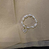 Mother's Day Jewellery Natural Freshwater Pearl Beaded Stretch Rings WG03D15-02-1