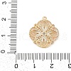 Brass Micro Pave Cubic Zirconia with Glass Pendants KK-Q026-10G-3