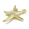 Alloy ABS Pearl Pendants PALLOY-F312-59G-2