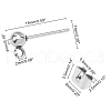   304 Stainless Steel Stud Earring Findings STAS-PH0001-09P-WH-2