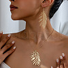 Leaf Alloy Pendant Necklaces & Dangle Earrings Sets FS-WG2602B-01-2
