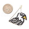 Glass Seed Beaded Eagle Pendants PALLOY-MZ00728-2
