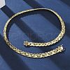 9MM Brass Cuban Link Chain Necklaces NJEW-Q051-01G-1