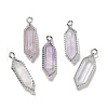 Natural Amethyst Faceted Double Terminal Pointed Pendants G-G181-05P-02-1