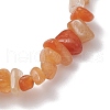 Natural Red Aventurine Chip Beads Stretch Bracelets for Women BJEW-JB10688-04-4