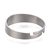 Tarnish Resistant Adjustable 201 Stainless Steel Plain Band Rings STAS-P249-26B-P-3