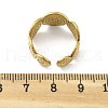 Round 304 Stainless Steel Open Cuff Rings for Women RJEW-M019-49G-5