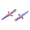 Ion Plating(IP) 201 Stainless Steel Pendants STAS-N098-246M-3