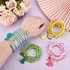 BENECREAT 32Pcs 32 Style Glass Seed Beaded Stretch Bracelets Set BJEW-BC0001-08-3
