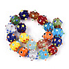 Handmade Pumpkin Spot Lampwork Beads LAMP-P064-02C-1