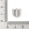 Brass Micro Pave Cubic Zirconia Slide Charms ZIRC-I068-04P-4