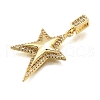 Brass Micro Pave Cubic Zirconia Pendants KK-K401-04A-G-2