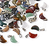 Fashewelry 48Pcs 12 Styles Natural Gemstone Pendants G-FW0001-30-3