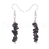 Natural Obsidian Chips Beaded Jewelry Set X-SJEW-JS01232-01-6