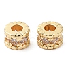 Rack Plating Brass Micro Pave Cubic Zirconia Beads KK-A186-03A-LG-1