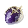 Natural Amethyst Pendants G-U019-01G-06-2