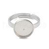 Non-Tarnish 304 Stainless Steel Adjustable Ring Components STAS-Z064-07P-03-2
