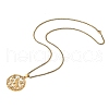 304 Stainless Steel Hollow Hummingbird Pendant Box Chain Necklaces for Women Men NJEW-M086-05G-2