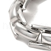 304 Stainless Steel Rectangle Link Chain Bracelet BJEW-Q776-01P-2