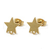 Ion Plating(IP) 304 Stainless Steel Stud Earring Findings X-STAS-I206-70G-1