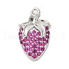 Brass Micro Pave Cubic Zirconia Pendants KK-F895-17A-P-1