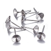 Non-Tarnish 304 Stainless Steel Post Stud Earring Settings X-STAS-L238-082E-P-1