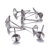 304 Stainless Steel Post Stud Earring Settings X-STAS-L238-082E-P-1