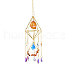 Golden Iron Wind Chime HJEW-K045-01G-03-1